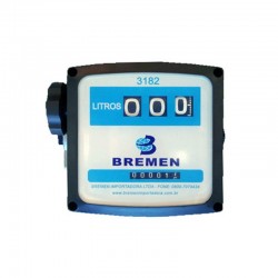 Medidor Mecânico Bremen 3182 de 3 Digitos p/ Combustível - 120 L/min